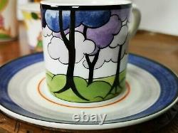 Vintage Wedgwood Clarice Cliff Limited Edition Express Coffee Cups Set Rare