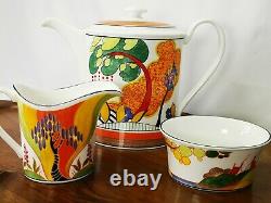 Vintage Wedgwood Clarice Cliff Limited Edition Express Coffee Cups Set Rare