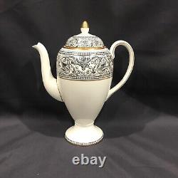 Vintage Wedgwood Florentine Dragon China Espresso Coffee Set England Black
