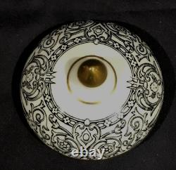 Vintage Wedgwood Florentine Dragon China Espresso Coffee Set England Black