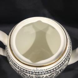 Vintage Wedgwood Florentine Dragon China Espresso Coffee Set England Black
