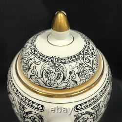 Vintage Wedgwood Florentine Dragon China Espresso Coffee Set England Black