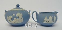 Vintage Wedgwood Miniature Jasper Ware Tea / Coffee Set For One