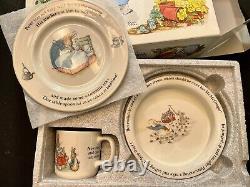 Vintage Wedgwood Miniature Peter Rabbit 13 Pc Tea & Coffee Set FREE SHIPPING