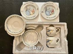 Vintage Wedgwood Miniature Peter Rabbit 13 Pc Tea & Coffee Set FREE SHIPPING