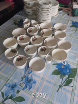 Vintage Wedgwood Moss Rose Of Etruria &Barlaston Dinner &tea or Coffee T4 £100