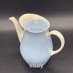 Vintage Wedgwood Of Etruria Summer Sky Coffee Espresso Set Blue White 1950's