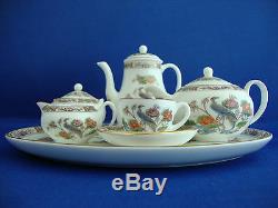 Vintage Wedgwood complete Miniature Tea/Coffee Set on Tray in Kutani Crane