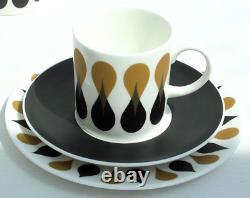 Vintage Wedwood Susie Cooper Diablo 21 Piece Coffee Set Setting For Six 1968