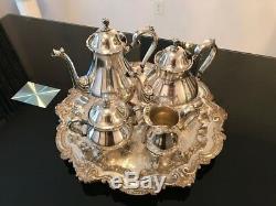 Vintage Wilcox Joanne 5pc Silverplated Coffee and Tea Set