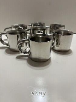 Vintage Williams Sonoma Set Of 7 Double Walled Coffee Cups