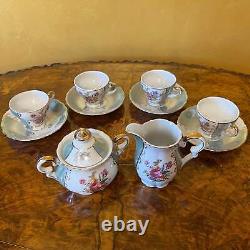 Vintage Yamayo Coffee Cups, Milk & Sugar Set