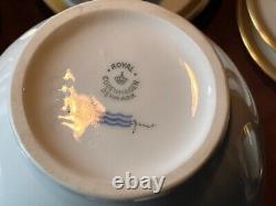 Vintage/antique Royal Copenhagen chic handmade coffee set, marked