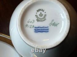 Vintage/antique Royal Copenhagen chic handmade coffee set, marked