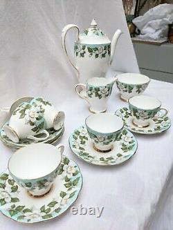 Vintage bone china Gladstone Coffee Tea Set for 6 /Montrose Pattern/Antique