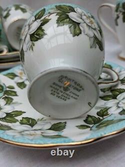 Vintage bone china Gladstone Coffee Tea Set for 6 /Montrose Pattern/Antique