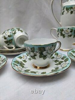 Vintage bone china Gladstone Coffee Tea Set for 6 /Montrose Pattern/Antique