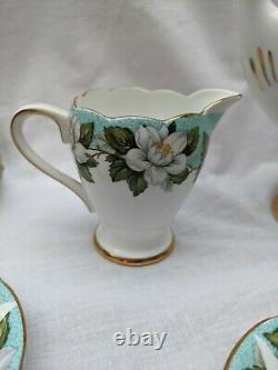 Vintage bone china Gladstone Coffee Tea Set for 6 /Montrose Pattern/Antique