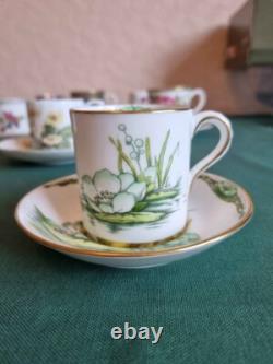 Vintage bone china coffee cups saucers
