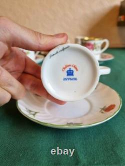 Vintage bone china coffee cups saucers