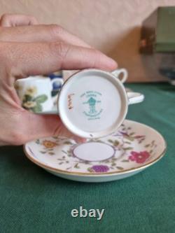 Vintage bone china coffee cups saucers