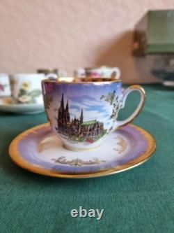 Vintage bone china coffee cups saucers