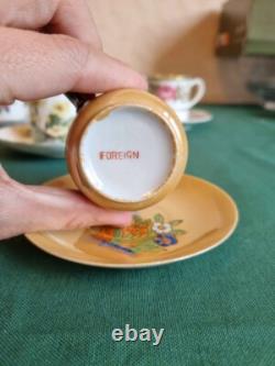 Vintage bone china coffee cups saucers