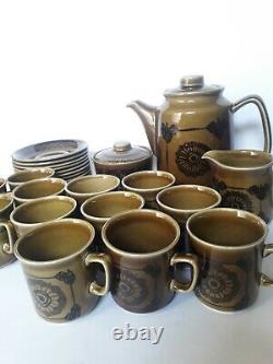 Vintage ceramic stavangerflint norway coffee set by Inger Waage