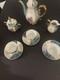 Vintage Coffee Set Limoges Scenery Pot Sugar Creamer Coffee Cups Porcelain