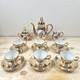 Vintage Coffee Set Limoges Scenery Pot Sugar Creamer Coffee Cups Porcelain