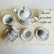 Vintage Porcelain Coffee Set For 5 People, Soviet Ceramic Coffee Service, 12 Pcs