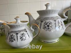 Vintage soviet porcelain tea coffee set