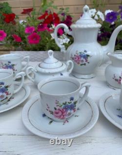 Vintage soviet porcelain tea/coffee set Eagle 4435, for 6 people