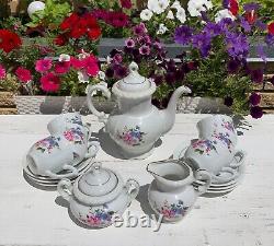 Vintage soviet porcelain tea/coffee set Eagle 4435, for 6 people