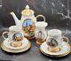 Vtg 1970s Riga Porcelain Factory Coffee Set Vakars Porcelain Coffee Set For 2