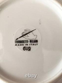 Vtg'60's Piero FORNASETTI Milano Cammei Oro Mug Cup Saucer / Gilded / Cameos