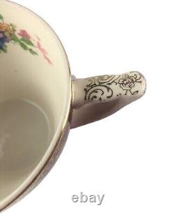 Vtg Century by Salem 23 Karat Gold Creamer & Sugar Bowl 6 Sets Coffee Cup Saucer