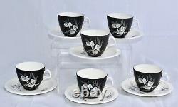 Vtg EB Foley ALASKA Coffee Set for 6 Coffee Pot, Demitasse Duo, Creamer & Sugar