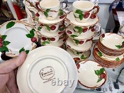 Vtg Franciscan Earthenware Apple 36p. Coffee Tea Set Cake Plates Desert Bowl