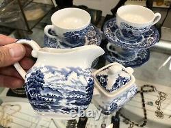 Vtg Lochs of Scotland Loch Duich Royal Warwick Porcelain Coffee Tea Set England