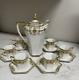 Vtg Noritake Gold Moriage Coffee/chocolate Pot Demitasse Set 6 Cups & 6 Saucers
