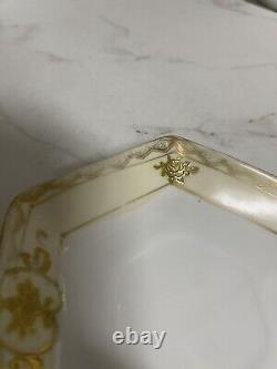 Vtg Noritake Gold Moriage Coffee/Chocolate Pot Demitasse Set 6 Cups & 6 Saucers