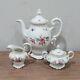 Vtg Rosenthal Pompadour Coffee Tea Set Pot Creamer Sugar Floral Rose 5pc Selb