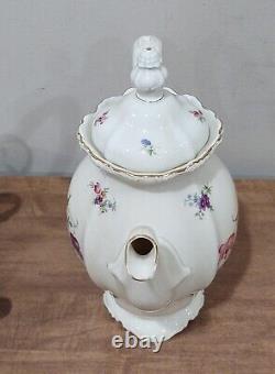Vtg Rosenthal Pompadour Coffee Tea Set Pot Creamer Sugar Floral Rose 5pc Selb