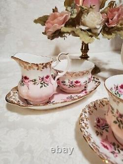 Vtg Royal Albert Bridesmaid Coffee/tea Svc Pot-creamer/sugar 2 Cup/saucers Mint