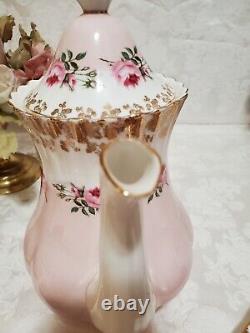 Vtg Royal Albert Bridesmaid Coffee/tea Svc Pot-creamer/sugar 2 Cup/saucers Mint