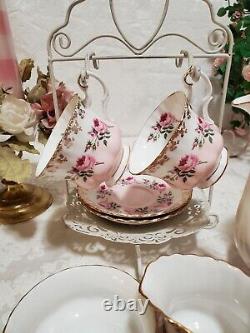 Vtg Royal Albert Bridesmaid Coffee/tea Svc Pot-creamer/sugar 2 Cup/saucers Mint