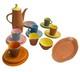 Vtg Royal Worcester Palissy Mardi Gras Coffee Pot Tea Set 21 Pcs Mcm 60s 70s