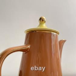 Vtg Royal Worcester Palissy Mardi Gras Coffee Pot Tea Set 21 Pcs MCM 60s 70s
