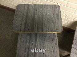 Vtg Set Of MID Century Modern 50s 60s Retro Coffee End Table Set Gray Laminate